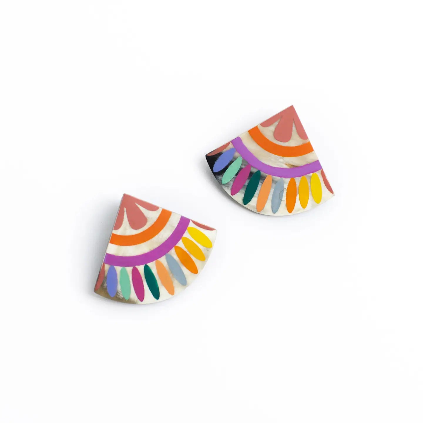Sunshine Tienda - Rainbow Tile Earrings-110 Jewelry & Hair-Sunshine Tienda-July & June Women's Fashion Boutique Located in San Antonio, Texas
