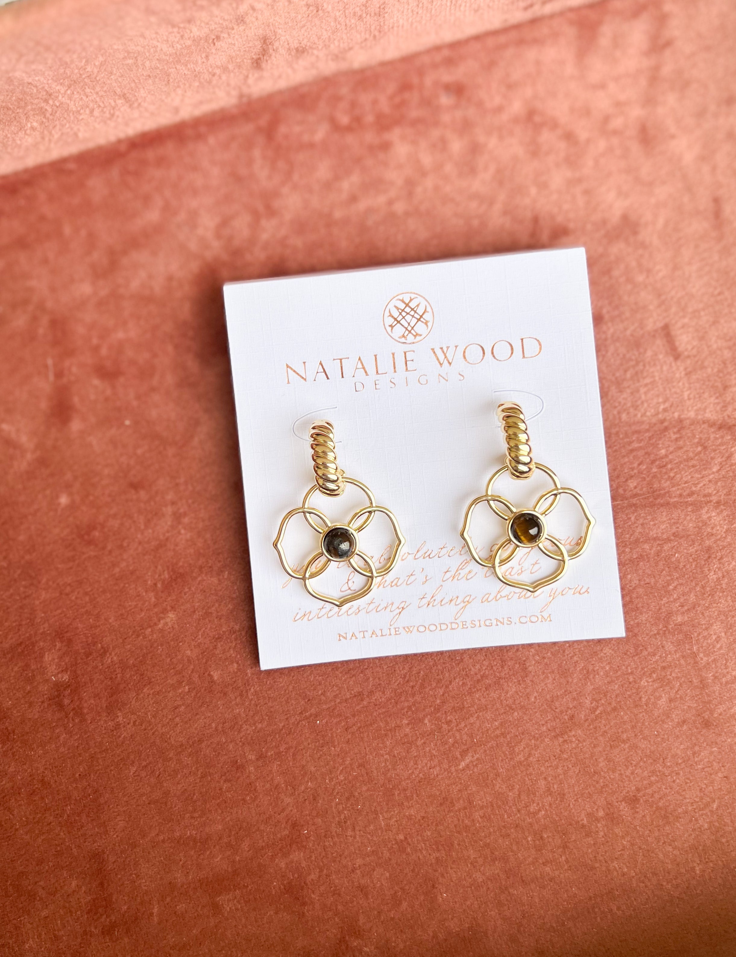 Natalie Wood - Botanic Drop Earrings - Tortoiseshell-110 Jewelry & Hair-Natalie Wood-July & June Women's Fashion Boutique Located in San Antonio, Texas