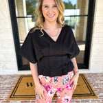 Elevated Chic Top - Black-200 Fashion Blouses-ENTRO-July & June Women's Fashion Boutique Located in San Antonio, Texas