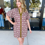 Retro Floral Mini Dress - Coco-510 Mini-ENTRO-July & June Women's Fashion Boutique Located in San Antonio, Texas