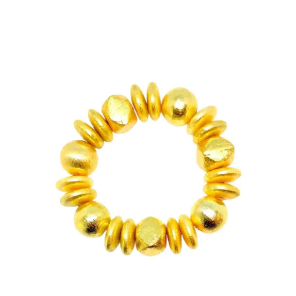 Gold Boca Beaded Bracelet-110 Jewelry & Hair-Accessory Concierge-July & June Women's Fashion Boutique Located in San Antonio, Texas