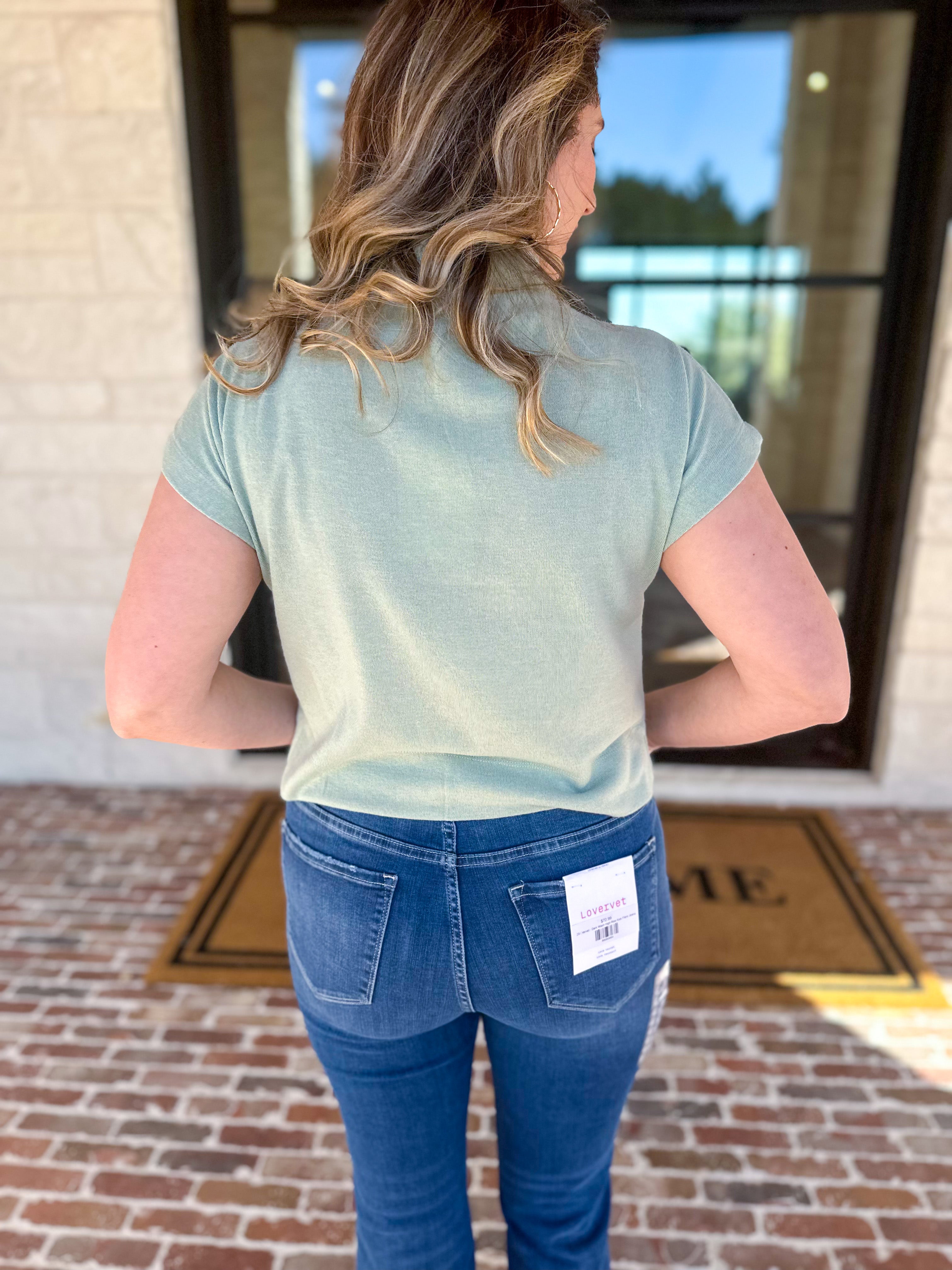 Soft Bloom Everyday Knit Top - Mint-230 Sweaters/Cardis-ENTRO-July & June Women's Fashion Boutique Located in San Antonio, Texas