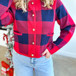 The Kat Cardigan - Red-230 Sweaters/Cardis-ENTRO-July & June Women's Fashion Boutique Located in San Antonio, Texas