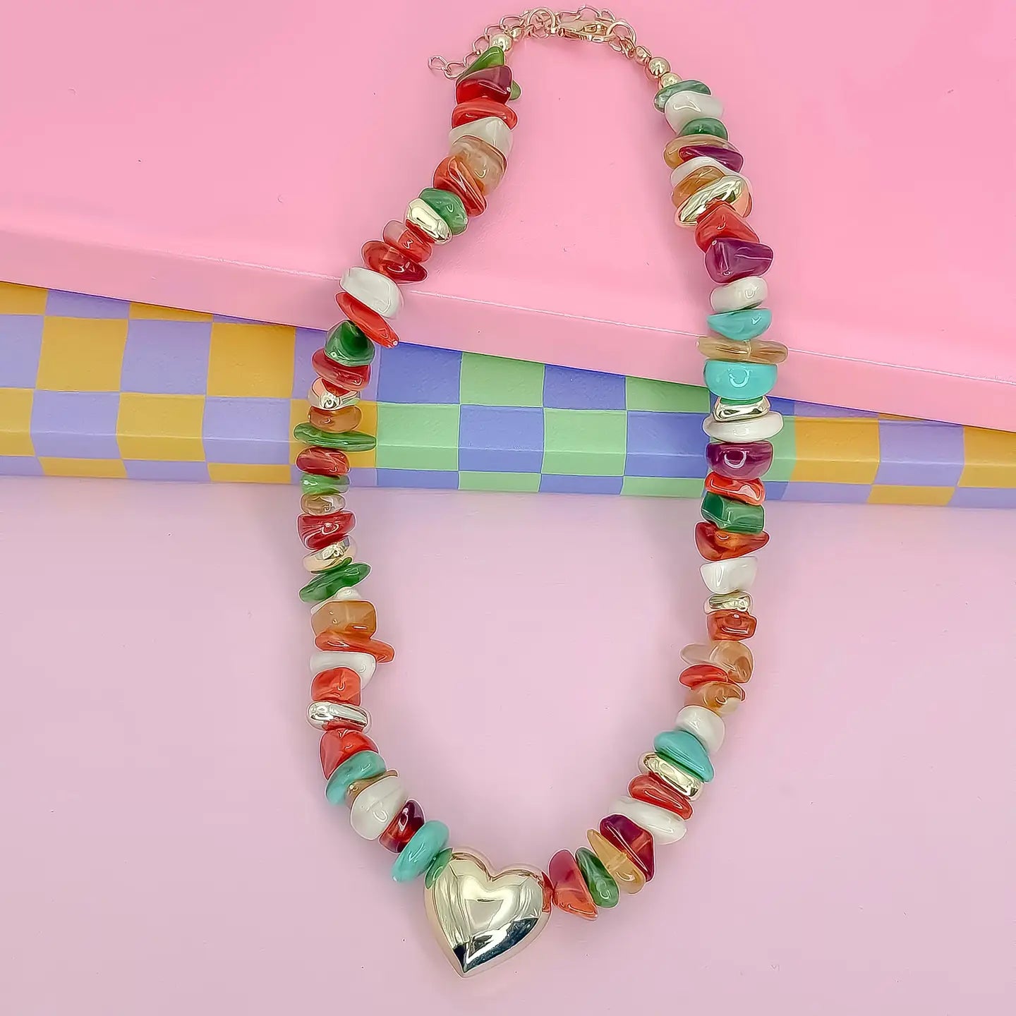 Treasure Jewels - Heart Full Of Happy Necklace-110 Jewelry & Hair-Treasure Jewels-July & June Women's Fashion Boutique Located in San Antonio, Texas