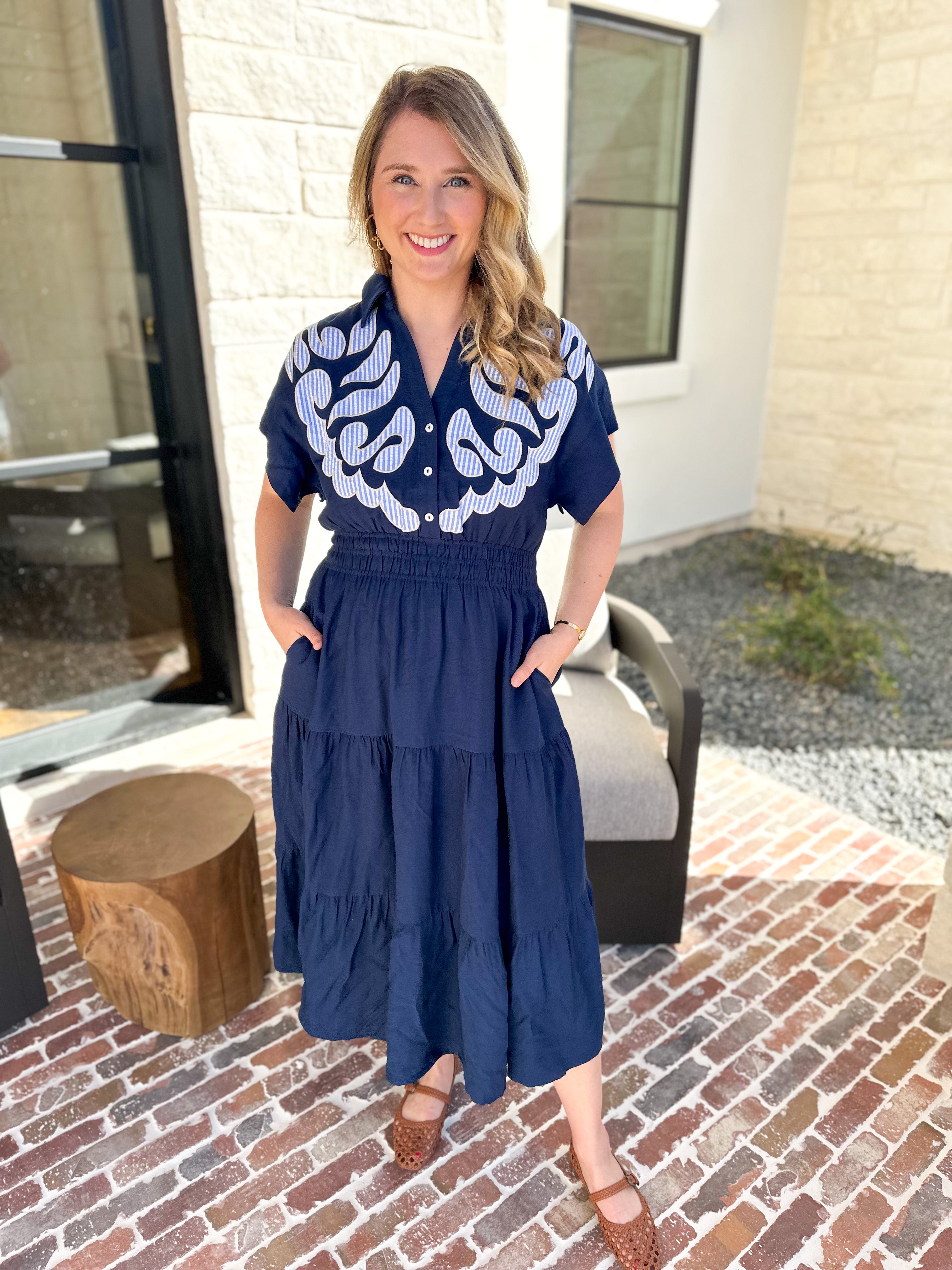 THML- The Sutton Midi Dress-500 Midi-THML-July & June Women's Fashion Boutique Located in San Antonio, Texas