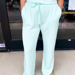 Soft Modal Lounge Pants - Mint-300 Athleisure/Lounge-SKIES ARE BLUE-July & June Women's Fashion Boutique Located in San Antonio, Texas