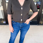 The Krissy Knit Top - Olive-200 Fashion Blouses-SKIES ARE BLUE-July & June Women's Fashion Boutique Located in San Antonio, Texas
