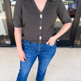 The Krissy Knit Top - Olive-200 Fashion Blouses-SKIES ARE BLUE-July & June Women's Fashion Boutique Located in San Antonio, Texas