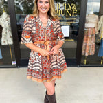 Charcoal Boho Mini Dress-510 Mini-ENTRO-July & June Women's Fashion Boutique Located in San Antonio, Texas