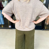 The Ella Knit Sweater Top - Mocha-230 Sweaters/Cardis-JODIFL-July & June Women's Fashion Boutique Located in San Antonio, Texas