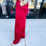Chic Stain Trouser Pant - Red-400 Pants-SKIES ARE BLUE-July & June Women's Fashion Boutique Located in San Antonio, Texas