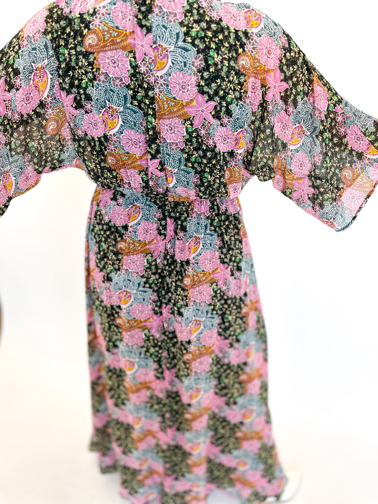 Indie Floral Midi Dress-500 Midi-ENTRO-July & June Women's Fashion Boutique Located in San Antonio, Texas