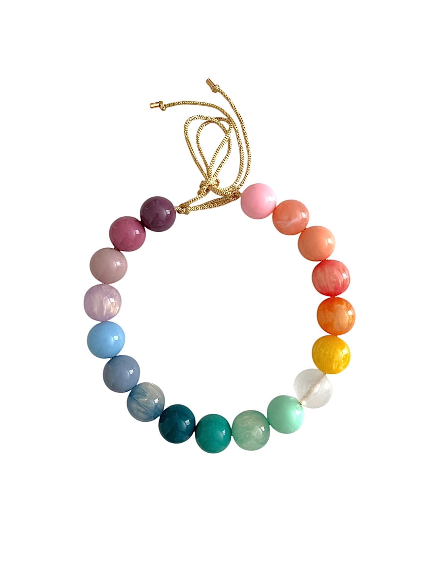 Beaded Adjustable Bubble Necklace - Watercolor-110 Jewelry & Hair-KMs GEMs-July & June Women's Fashion Boutique Located in San Antonio, Texas
