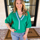 The Go-To Girl Sweater Top - Green-230 Sweaters/Cardis-ENTRO-July & June Women's Fashion Boutique Located in San Antonio, Texas