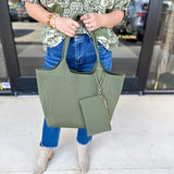The Robbie Tote - Olive-130 ACCESSORIES-SHIRALEAH-July & June Women's Fashion Boutique Located in San Antonio, Texas