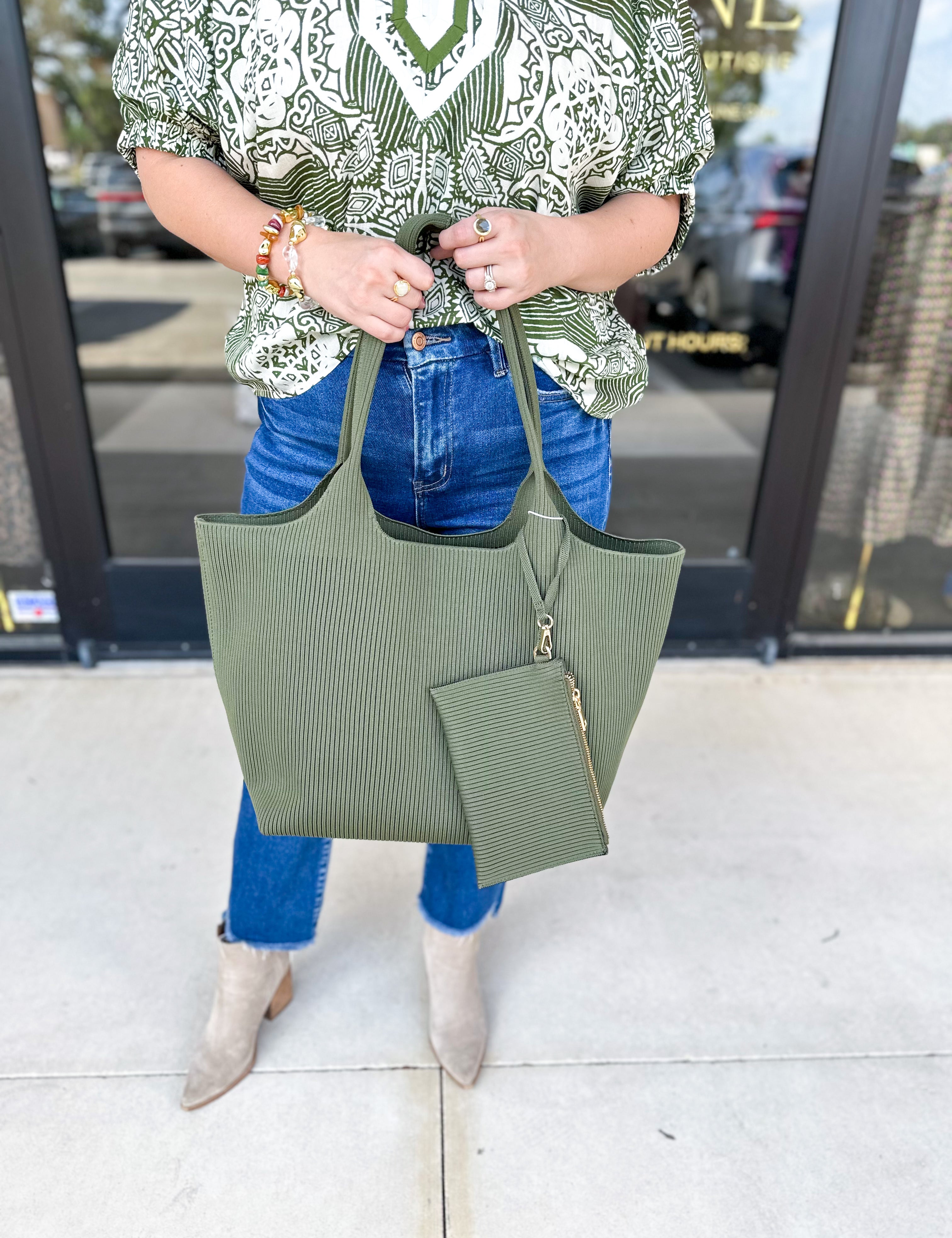 The Robbie Tote - Olive-130 ACCESSORIES-SHIRALEAH-July & June Women's Fashion Boutique Located in San Antonio, Texas