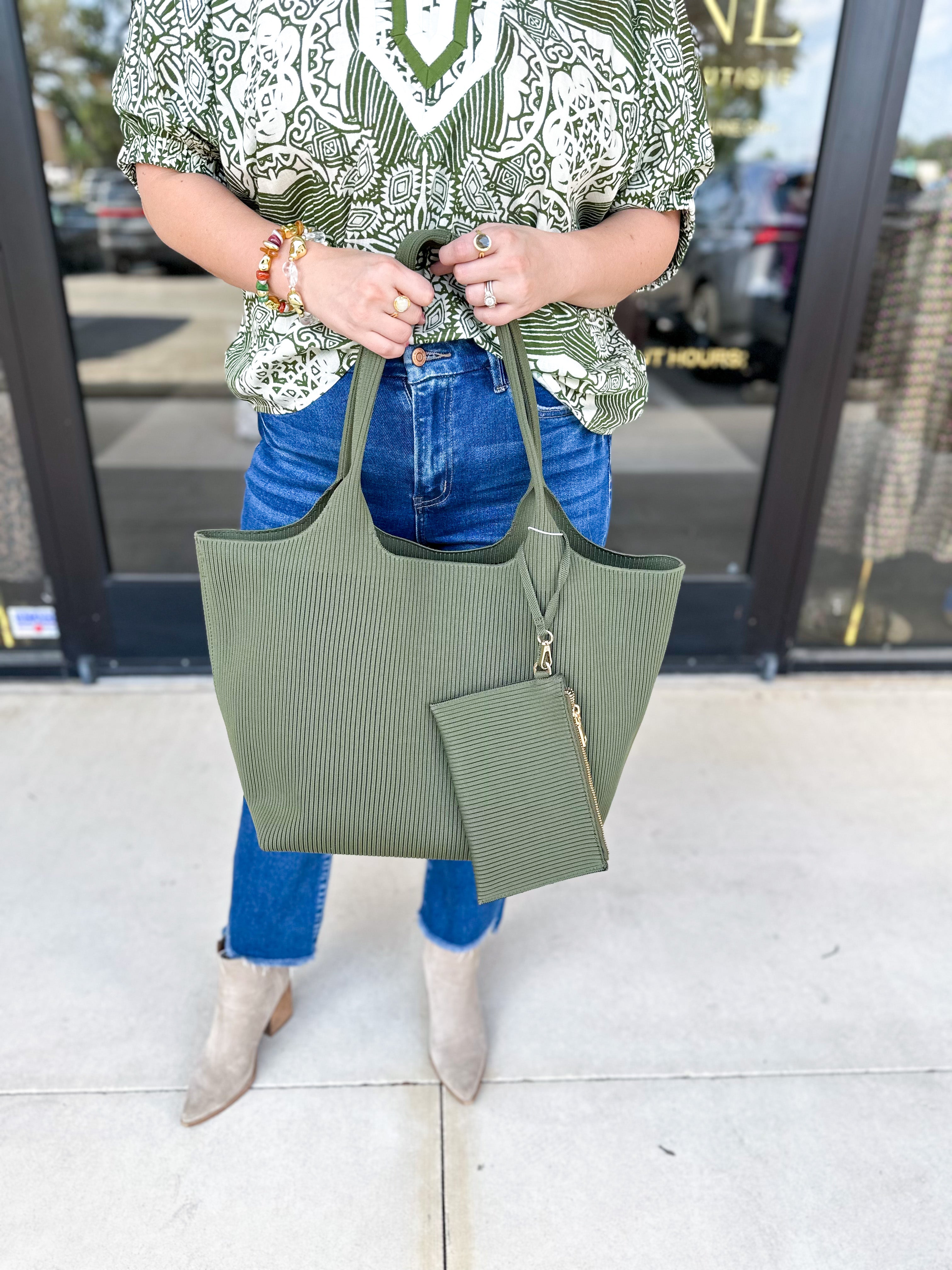 The Robbie Tote - Olive-130 ACCESSORIES-SHIRALEAH-July & June Women's Fashion Boutique Located in San Antonio, Texas