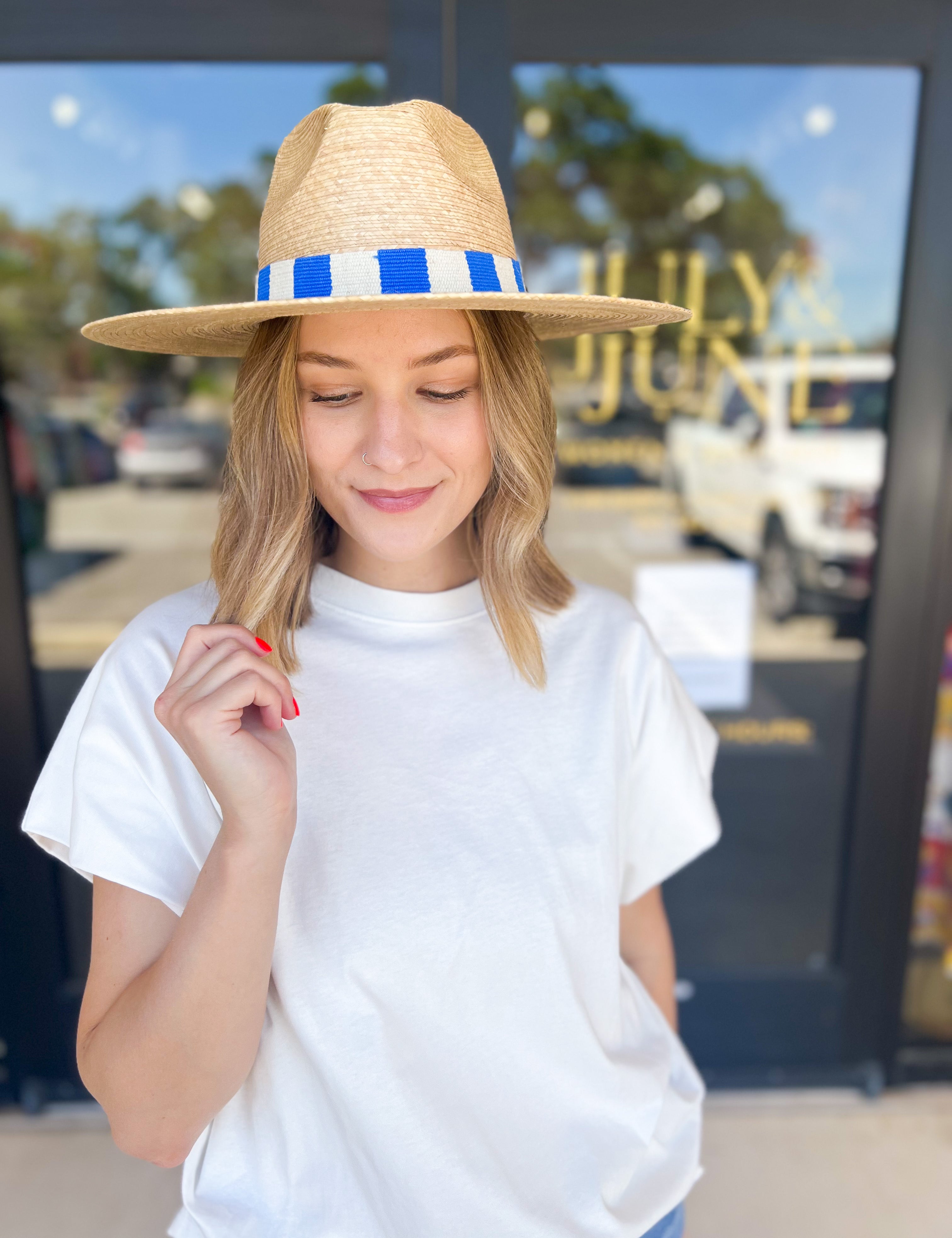 The Emily Palm Hat-130 Accessories-Sunshine Tienda-July & June Women's Fashion Boutique Located in San Antonio, Texas