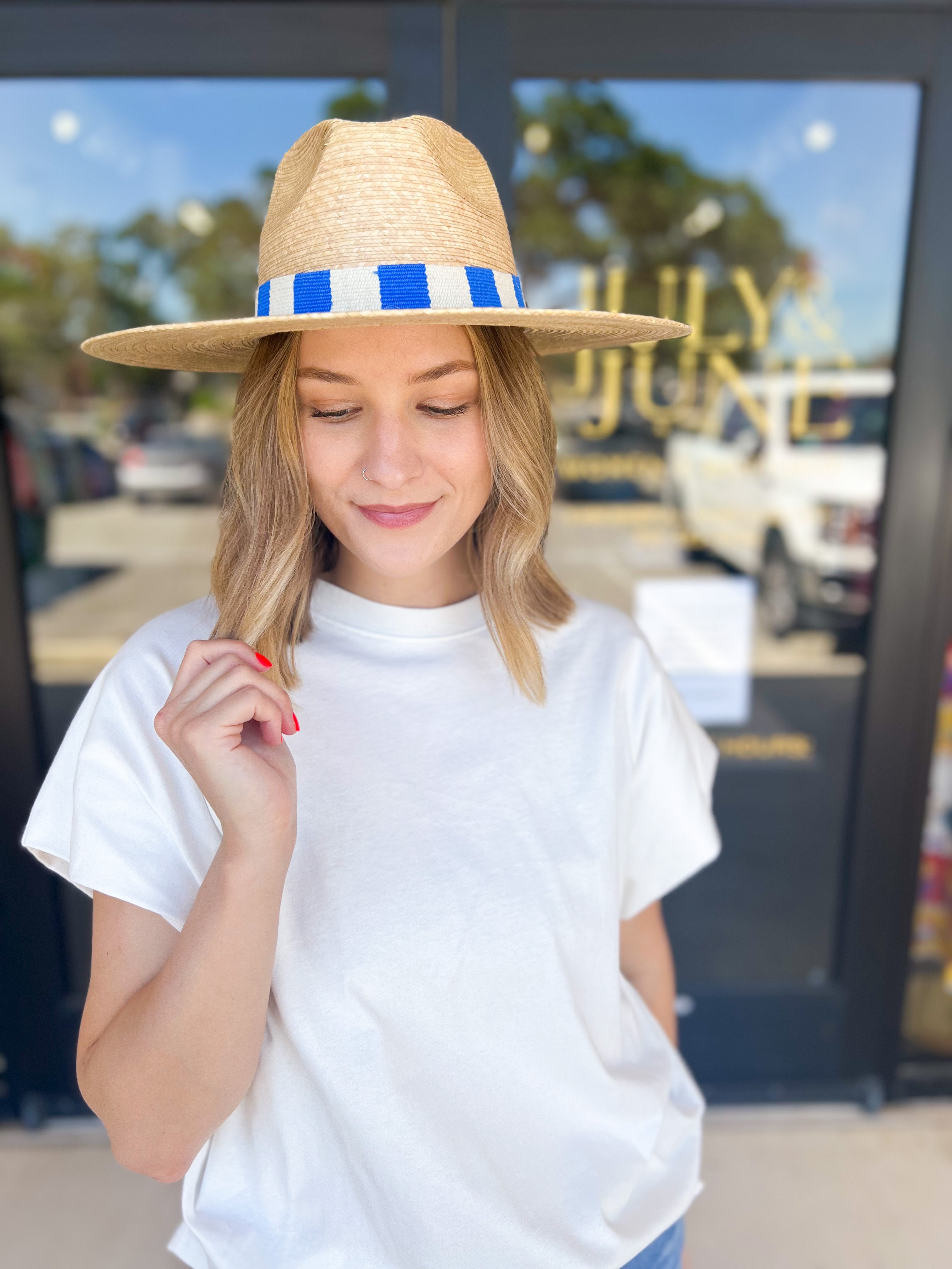 The Emily Palm Hat-130 Accessories-Sunshine Tienda-July & June Women's Fashion Boutique Located in San Antonio, Texas