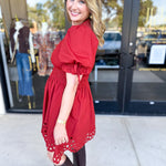 The Adeline Mini Dress - Brick-510 Mini-ENTRO-July & June Women's Fashion Boutique Located in San Antonio, Texas