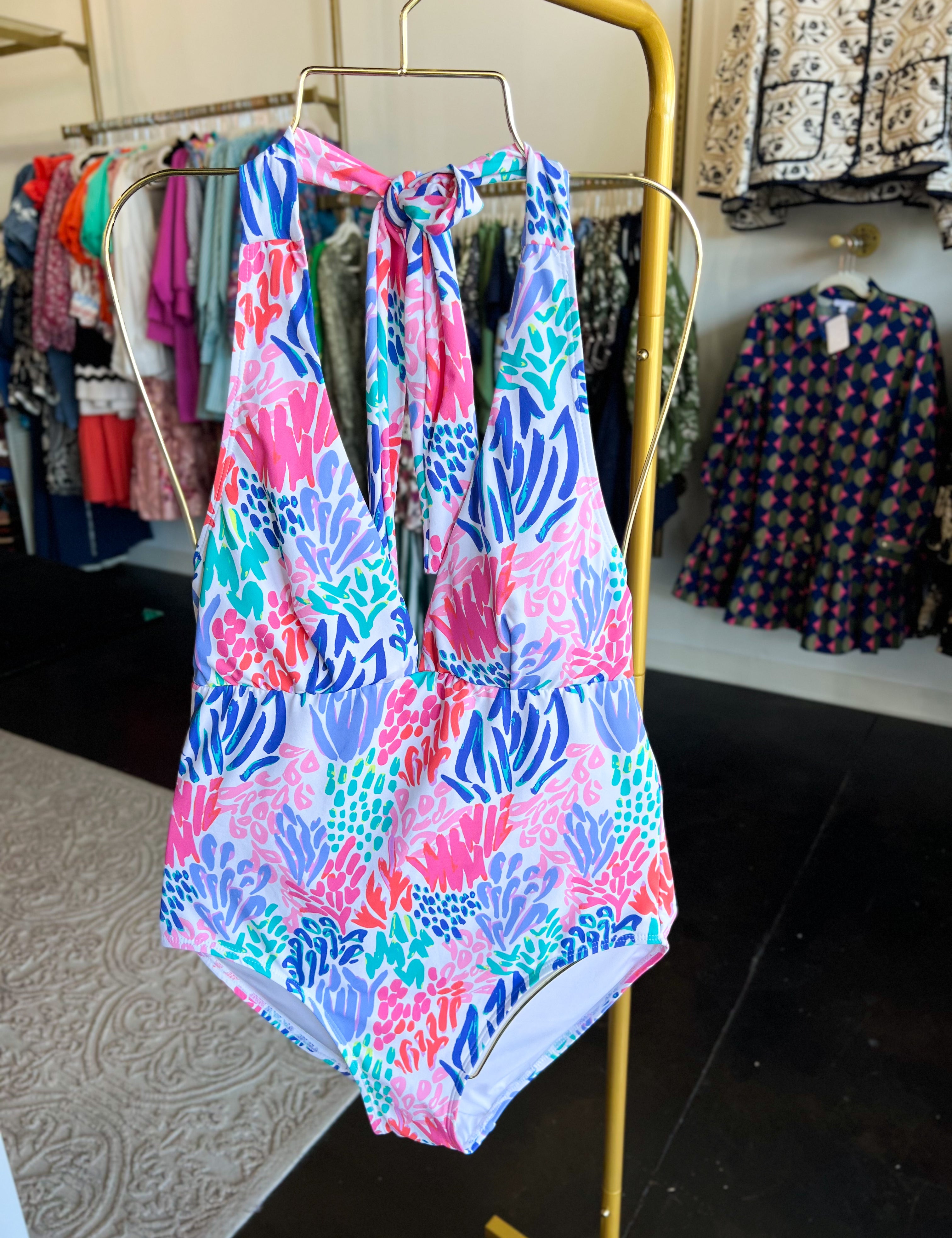 Mary Square - Poppy One Piece Swim Suit - Coral Cove - FINAL SALE-MARY SQUARE-July & June Women's Fashion Boutique Located in San Antonio, Texas