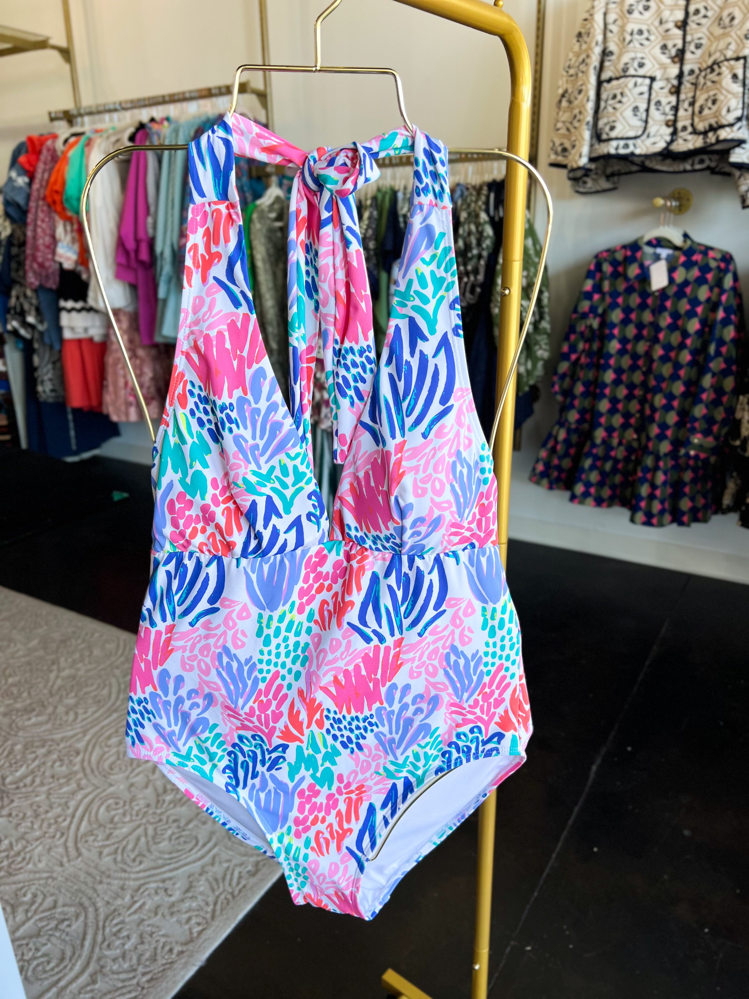 Mary Square - Poppy One Piece Swim Suit - Coral Cove - FINAL SALE-MARY SQUARE-July & June Women's Fashion Boutique Located in San Antonio, Texas