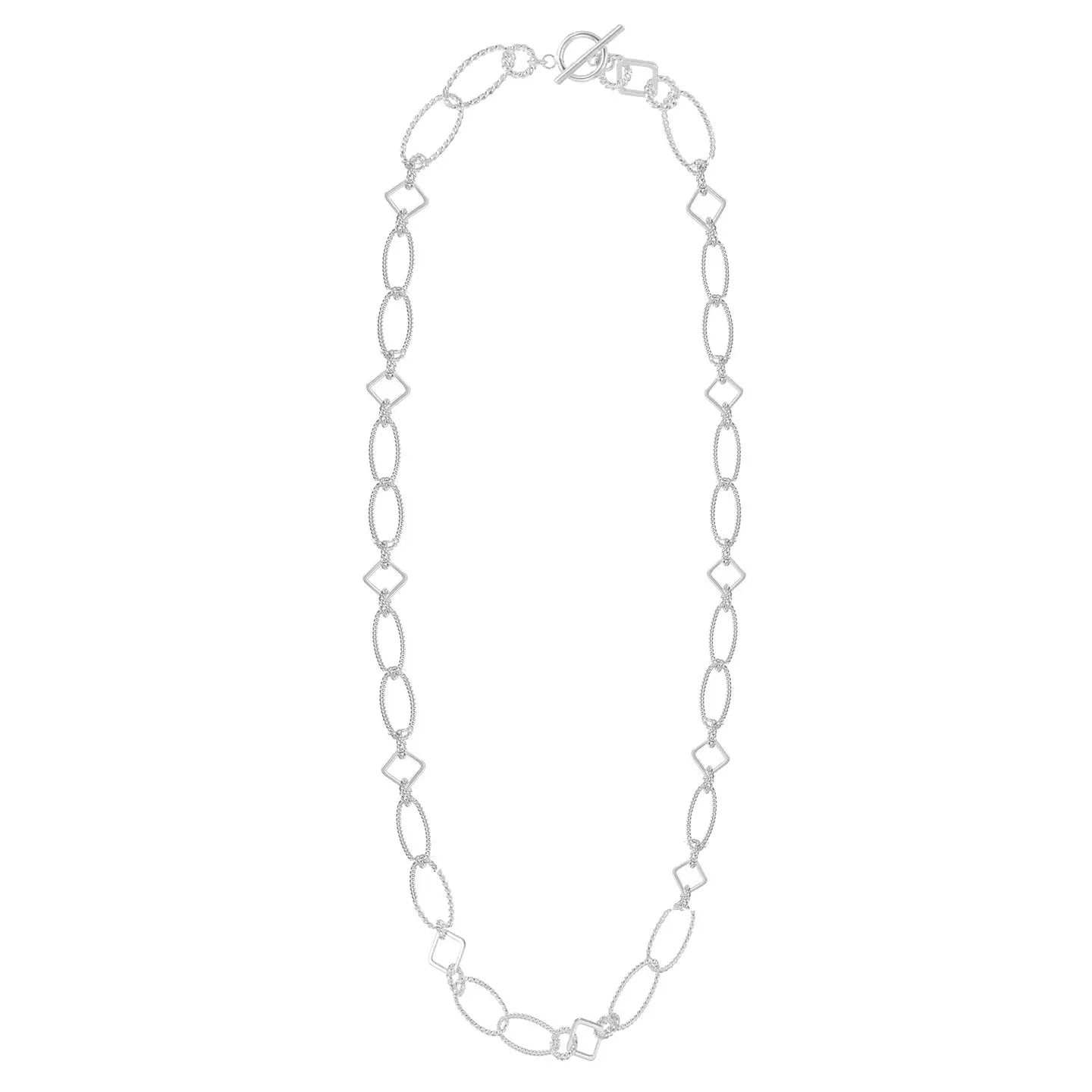 Natalie Wood - Horizon Chain Necklace in Silver-110 Jewelry & Hair-Natalie Wood-July & June Women's Fashion Boutique Located in San Antonio, Texas