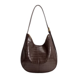 Stephanie Crocodile Shoulder Bag - Chocolate-130 Accessories-MELIE BIANCO-July & June Women's Fashion Boutique Located in San Antonio, Texas