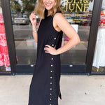 Casual Chic Midi Dress - Black-500 Midi-ENTRO-July & June Women's Fashion Boutique Located in San Antonio, Texas