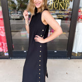 Casual Chic Midi Dress - Black-500 Midi-ENTRO-July & June Women's Fashion Boutique Located in San Antonio, Texas