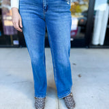 Vervet - Mid Rise Ankle Cuffed Jeans-400 Pants-VEVERT BY FLYING MONKEY-July & June Women's Fashion Boutique Located in San Antonio, Texas