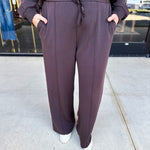 Soft Modal Lounge Pants - Chocolate-300 Athleisure/Lounge-SKIES ARE BLUE-July & June Women's Fashion Boutique Located in San Antonio, Texas