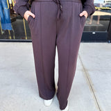 Soft Modal Lounge Pants - Chocolate-300 Athleisure/Lounge-SKIES ARE BLUE-July & June Women's Fashion Boutique Located in San Antonio, Texas