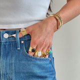 Easton Elle - Cove Ring - Black Onyx-110 Jewelry & Hair-Easton Elle-July & June Women's Fashion Boutique Located in San Antonio, Texas