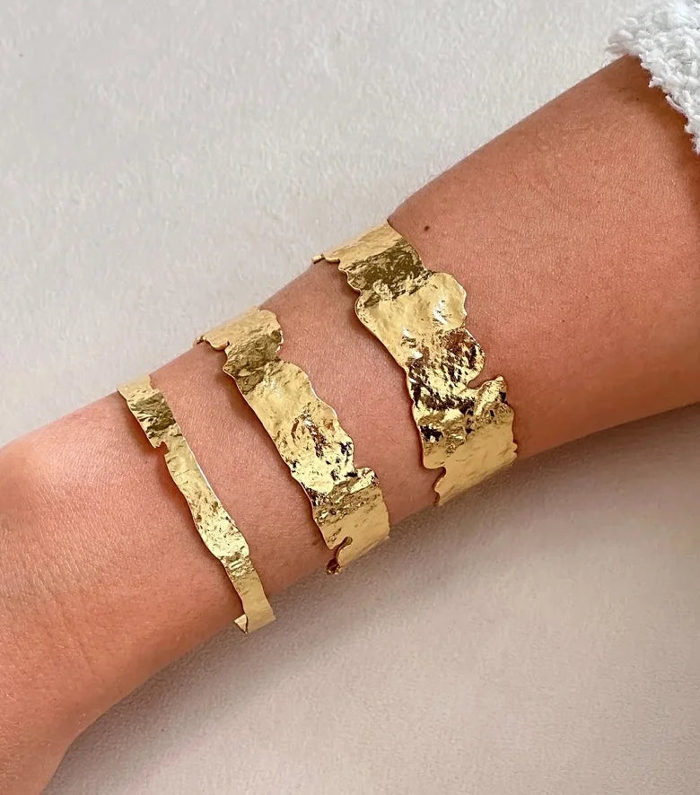 Easton Elle - Plated Cuff - Thin-110 Jewelry & Hair-Easton Elle-July & June Women's Fashion Boutique Located in San Antonio, Texas