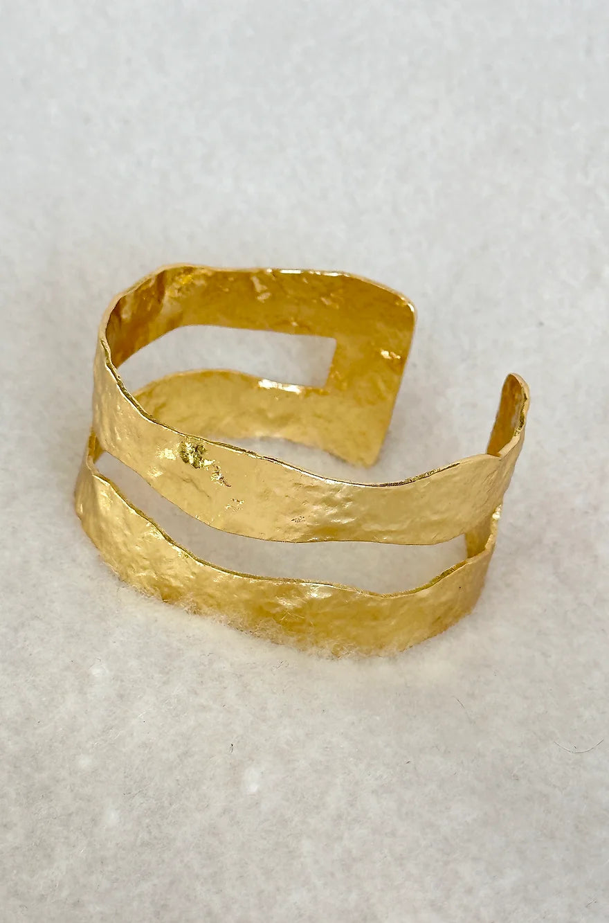 Double Plated Cuff Bracelet - Easton Elle-110 Jewelry & Hair-Easton Elle-July & June Women's Fashion Boutique Located in San Antonio, Texas