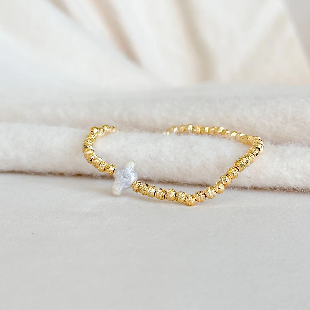Beam Bracelet With Pearl Cross - Easton Elle-110 Jewelry & Hair-Easton Elle-July & June Women's Fashion Boutique Located in San Antonio, Texas
