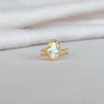 Easton Elle - Single Ring Pearl Cross-110 Jewelry & Hair-Easton Elle-July & June Women's Fashion Boutique Located in San Antonio, Texas