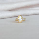 Easton Elle - Single Ring Pearl Cross-110 Jewelry & Hair-Easton Elle-July & June Women's Fashion Boutique Located in San Antonio, Texas