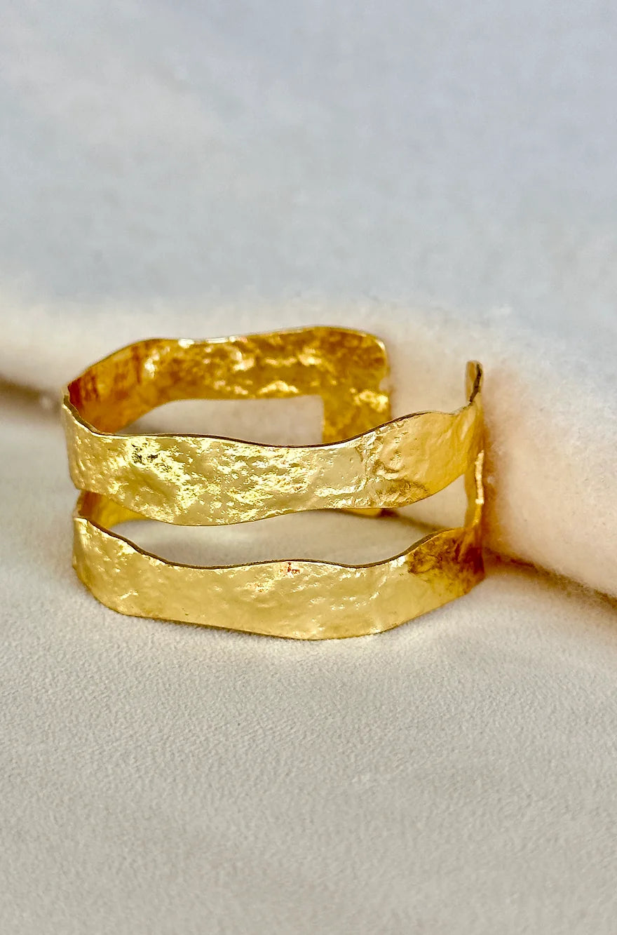 Double Plated Cuff Bracelet - Easton Elle-110 Jewelry & Hair-Easton Elle-July & June Women's Fashion Boutique Located in San Antonio, Texas