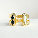 Easton Elle - Black and Pearl Double Cuff-110 Jewelry & Hair-Easton Elle-July & June Women's Fashion Boutique Located in San Antonio, Texas