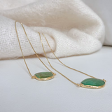 Easton Elle - Irregular Green Slip Necklace