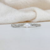 Easton Elle - Beam Pearl Cross Bracelet Silver