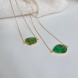 Easton Elle - Irregular Green Slip Necklace