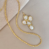 Easton Elle - Pearl Cross Pendant on 18" Beam Necklace