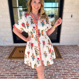 THML - The Elle Floral Mini Dress-510 Mini-THML-July & June Women's Fashion Boutique Located in San Antonio, Texas