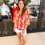 Vibrant Summers Blouse-200 Fashion Blouses-FATE-July & June Women's Fashion Boutique Located in San Antonio, Texas
