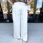 Chic Stain Trouser Pant - Cream-400 Pants-SKIES ARE BLUE-July & June Women's Fashion Boutique Located in San Antonio, Texas