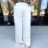 Chic Stain Trouser Pant - Cream-400 Pants-SKIES ARE BLUE-July & June Women's Fashion Boutique Located in San Antonio, Texas