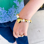 Treasure Jewels - Heart & Pearls Bracelet-110 Jewelry & Hair-Treasure Jewels-July & June Women's Fashion Boutique Located in San Antonio, Texas